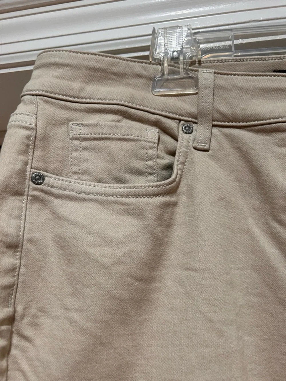 NYDJ Beige Cropped Straight-Leg Jeans - Picture 3 of 7